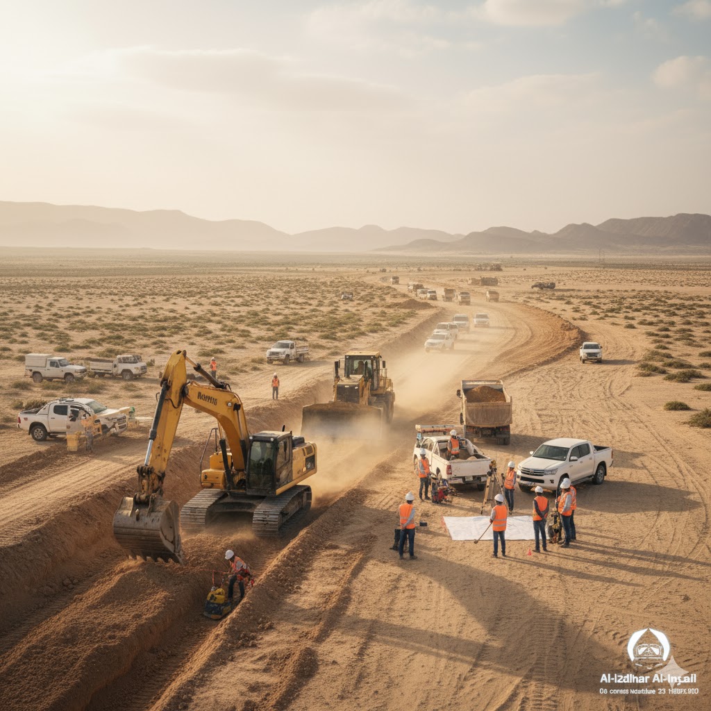 تجهيز البنية التحتية للطريق